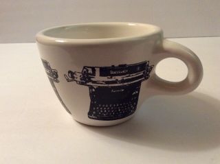 Circa Ceramics Chicago Vintage Coffee Cup Mug With 4 Typewriter Images Heavy Euc