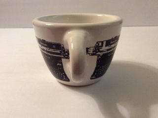 Circa Ceramics Chicago Vintage Coffee Cup Mug with 4 Typewriter Images Heavy EUC 2