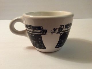 Circa Ceramics Chicago Vintage Coffee Cup Mug with 4 Typewriter Images Heavy EUC 3