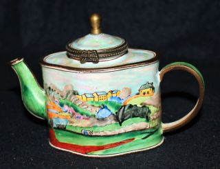 Kelvin Chen Gauguin ' s Landscape at Le Poulder Enameled Miniature Teapot 3