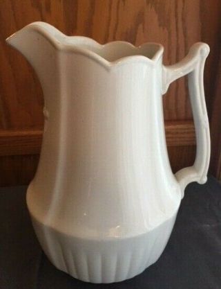 Antique Royal Ironstone China Large Pitcher From Johnson Bros England