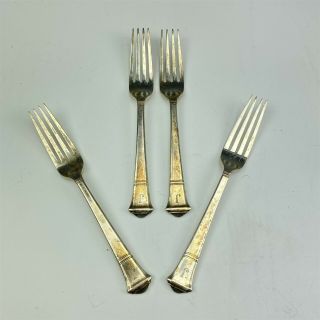 4 Vintage Tiffany & Co.  Sterling Silver Windham Pattern 7 5/8 " Dinner Forks Llx
