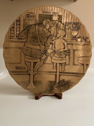 Norman Rockwell (the Runaway) Limited Edition Solid Bronze Plate 415 /of 5000.