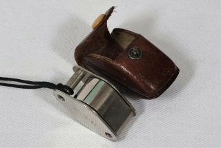 Vintage Carl Zeiss Jena Stainless Steel 8x Folding Pocket Magnifier Loupe,  Case