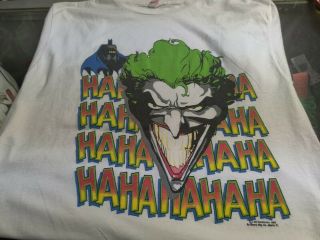 Vintage Rare The Joker Batman T - Shirt Sz Xl S&h