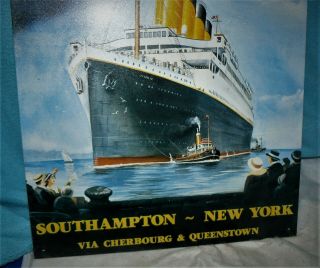 Titanic White Star Line TIN SIGN Cruiseliner Nautical Wall Decor Metal Poster 3