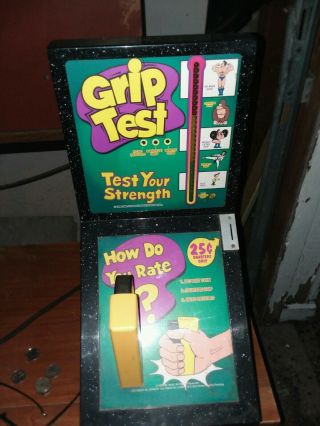 Vintage Mr.  Vend " Grip Test " Coin Operated Fair/carnival Grip Testing Machine