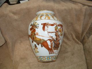 Huge Vintage Antique Egyptian Urn Vase Signed