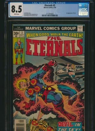 Eternals 3 Marvel 1976 Cgc 8.  5 White Pgs Jack Kirby 1st Sersi Nr.  99 Bid