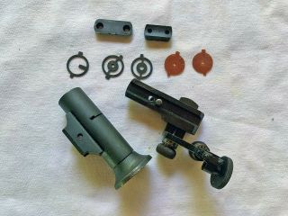 Vintage Redfield Olympic Front And Rear Sights Extra Inserts 2 Scope Mounts