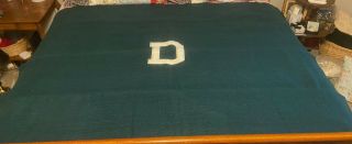 Vintage Dartmouth College Wool Letter Stadium Blanket Throw 62x80