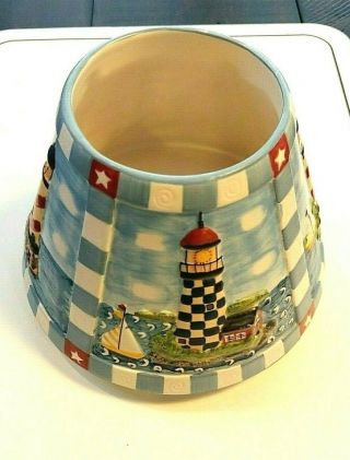 Yankee Candle Medium Large Jar Candle Nautical Ceramic Shade Topper
