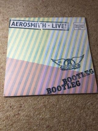 Live Bootleg - Aerosmith Double Album With Poster - Near 1978 Cbs