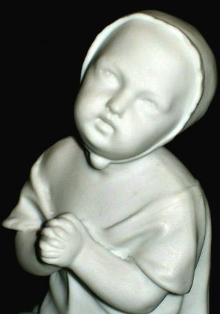 Antique French Paris France Jean Gille Baby Girl Doll Praying Porcelain Figurine