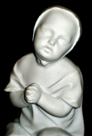ANTIQUE FRENCH PARIS FRANCE JEAN GILLE BABY GIRL DOLL PRAYING PORCELAIN FIGURINE 2