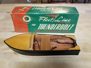 Vintage Fleet Line Speed Boat The Thunderbird Wood Boat