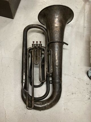 Vintage Silver Besson Stratford England Tuba Euphonium