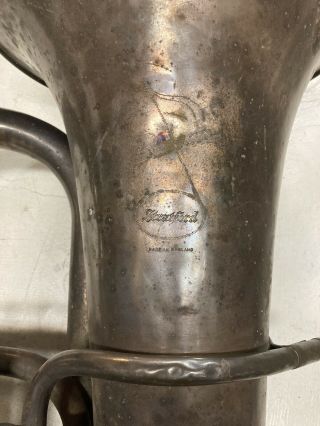 vintage Silver besson Stratford England Tuba Euphonium 2