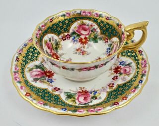 Antique Copelands Tea Cup & Saucer Floral