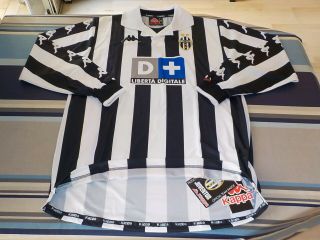 Rare Juventus Kappa D,  Shirt 90 99 - 00 Zidane Del Piero Inzaghi Conte M Bnwt Vtg