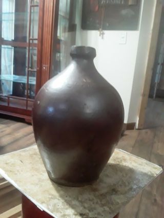 Very Old Gallon Ovoid Stoneware Jug H.  Purdy Ohio Oh