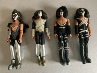 Estate Find: Vintage Kiss Mego Doll Figures Set Of (4) 1977 (muscle) 12” Tall