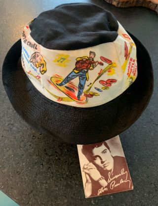 Rare Vintage 1956 Elvis Presley Enterprises Hat With Tags Size Large