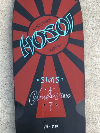 13 Signed Sims Hosoi Rare Skateboard Deck