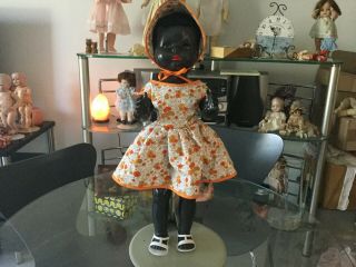 Vintage Pedigree Black Hard Plastic Walker Doll 56.  5 Cm Ht