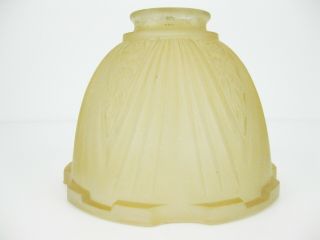 Vintage Art Deco Frosted Glass Lamp Chandelier Shade 2.  25” Fitter 3
