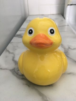 Department 56 Ceramic Sunny Yellow Duck Coin Animal Shaped Bank