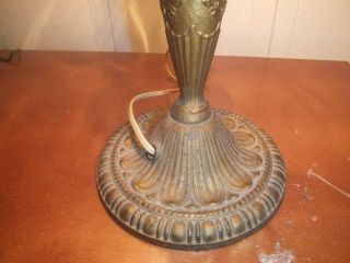 Antique Signed Reverse Painted Lamp 22 