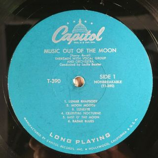 HARRY REVEL Moon/Peace of Mind 1955 LP ULTRASONIC theremin space EXOTICA 3
