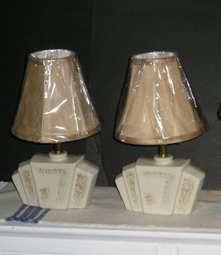 Vintage Retro Mid Century Modern Table Lamps Deco Shades