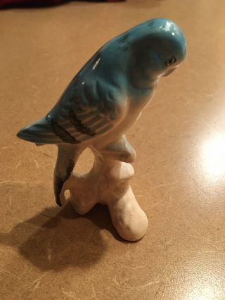 Vintage Blue Bird Parrot Tropical Figurine Made In Japan Statue Collectible