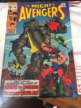 The Avengers 69 (oct 1969,  Marvel) Kang Issue 1st Grandmaster