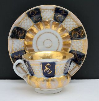 Antique Russian Porcelain Cup & Saucer