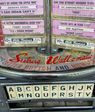 Seeburg Wall - o - Matic Jukebox Vintage Retro With Key Antique Chrome Is Stunning 3