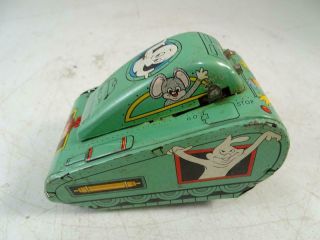 Vintage Mar Lin Toys Marx Casper The Friendly Ghost Tank Flip Tin Wind Up Toy
