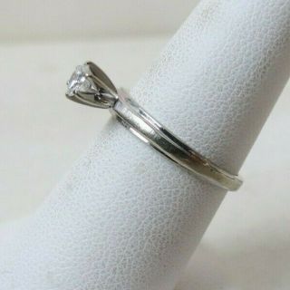 Vintage 14k White Gold.  45 Ct Diamond Solitaire Engagement Ring 2.  6 Gr Size 7