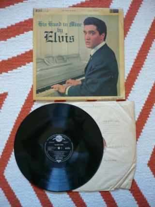 Elvis Presley His Hand In Mine Vinyl Uk 1961 Rca Mono 2b2b Rd.  27211 Lp Laminated