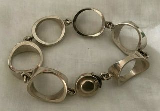 Vintage N.  E.  From,  Denmark,  Modernist Solid Silver Bracelet