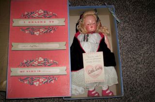 Rare Vintage Effanbee Little Lady Doll Composition Yarn Hair Box/pamphlet/comb