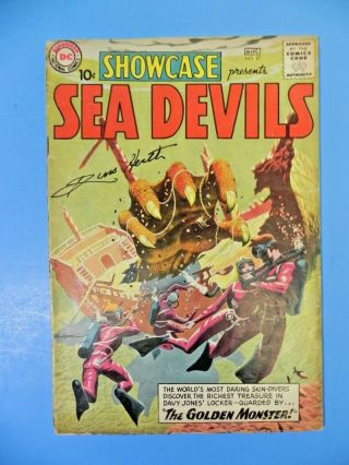 1960 Silver Age Dc Comics Showcase Sea Devils 27 1st Signed Russ Heath Key 2.  5
