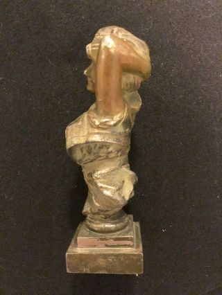 La Gitana The Gypsy - Late 19th Early 20th Cent.  Spelter Metal Bust Statue 2