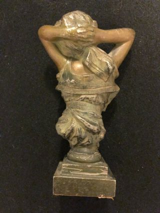 La Gitana The Gypsy - Late 19th Early 20th Cent.  Spelter Metal Bust Statue 3