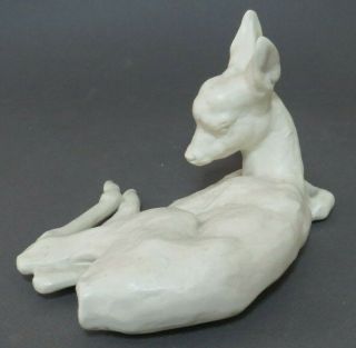 German Rosenthal Bisque Figure Of A Fawn Baby Deer Bambi F.  Heidenreich Signed