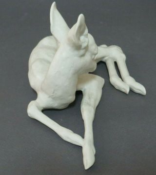 GERMAN ROSENTHAL BISQUE FIGURE OF A FAWN BABY DEER BAMBI F.  HEIDENREICH SIGNED 3