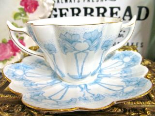 Shelley Wileman Tea Cup And Saucer Chintz Tulip Teacup Cream Soup England 20s