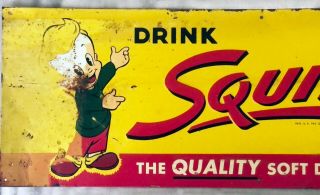 Vintage 1951 Squirt Soda Pop Gas Station 27.  5 